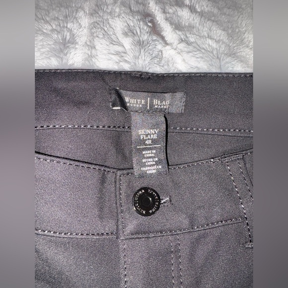 WHITE HOUSE BLACK MARKET Womens Black High Rise Skinny Flare Jeans Size 4 - Picture 10 of 13